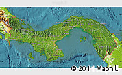 Satellite Map of Panama, physical outside, satellite sea