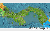 Satellite Map of Panama, political outside, satellite sea