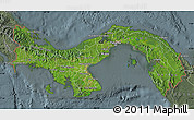 Satellite Map of Panama, semi-desaturated