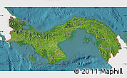 Satellite Map of Panama, single color outside