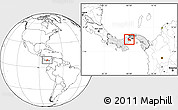 Blank Location Map of Capira, highlighted country