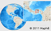 Shaded Relief Location Map of Capira