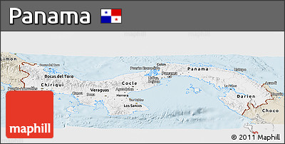 Classic Style Panoramic Map of Panama