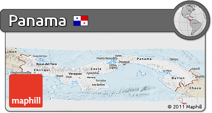 Classic Style Panoramic Map of Panama