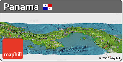 Satellite Panoramic Map of Panama