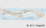 Shaded Relief Panoramic Map of Panama, lighten