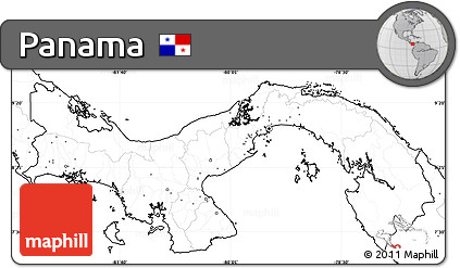 Blank Simple Map of Panama, no labels