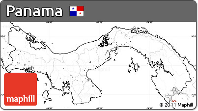 Blank Simple Map of Panama, no labels