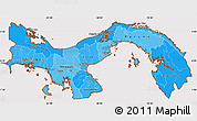 Political Shades Simple Map of Panama, cropped outside