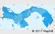 Political Shades Simple Map of Panama, single color outside