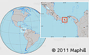 Gray Location Map of Calobre