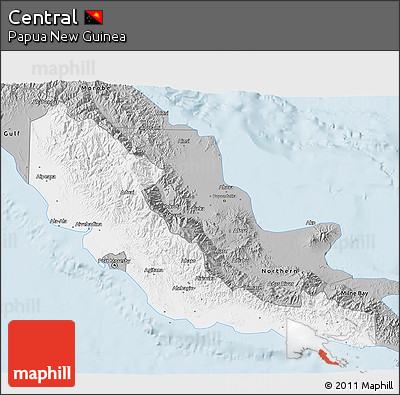 Gray 3D Map of Central