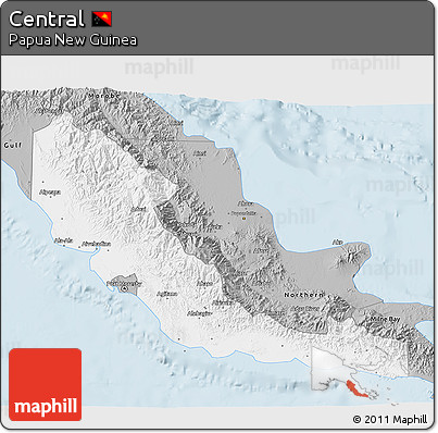 Gray 3D Map of Central