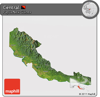 Satellite 3D Map of Central, cropped outside