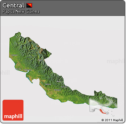 Satellite 3D Map of Central, cropped outside