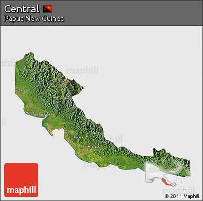 Satellite 3D Map of Central, cropped outside