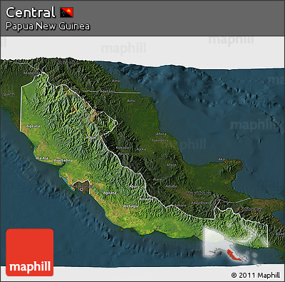 Satellite 3D Map of Central, darken