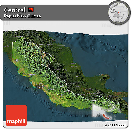 Satellite 3D Map of Central, darken