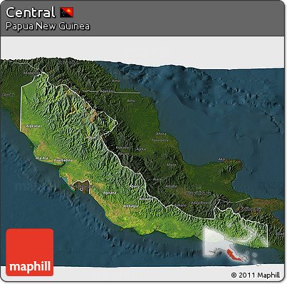 Satellite 3D Map of Central, darken