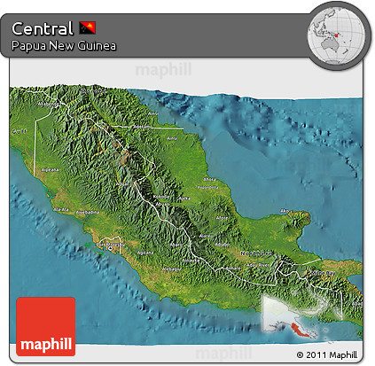 Satellite 3D Map of Central