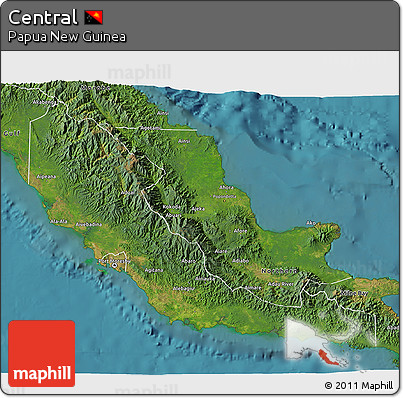 Satellite 3D Map of Central