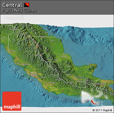 Satellite 3D Map of Central