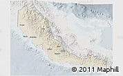 Shaded Relief 3D Map of Central, lighten, semi-desaturated