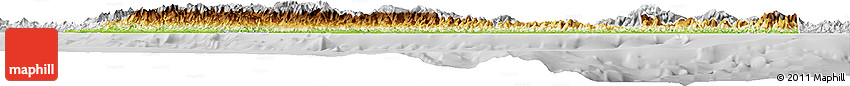 Physical Horizon Map of Central, lighten, desaturated