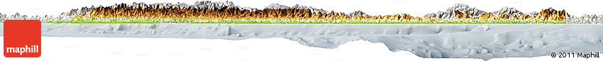 Physical Horizon Map of Central, lighten, semi-desaturated