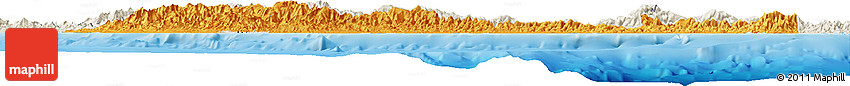 Political Horizon Map of Central, shaded relief outside