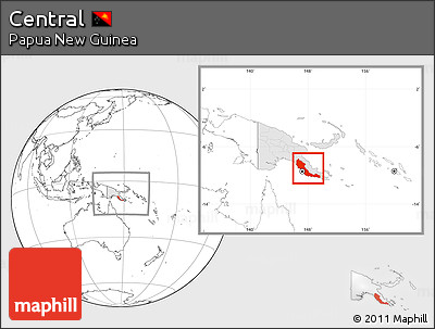 Blank Location Map of Central, highlighted country, within the entire country