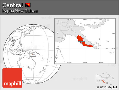 Blank Location Map of Central, highlighted country