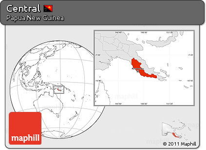 Blank Location Map of Central, highlighted country