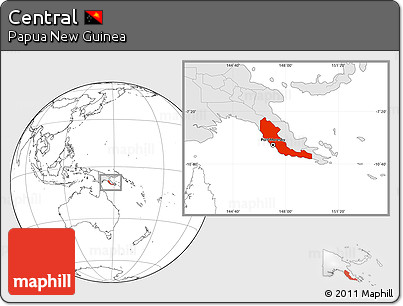 Blank Location Map of Central, highlighted country
