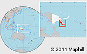 Gray Location Map of Central, highlighted country, within the entire country