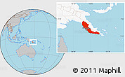 Gray Location Map of Central, highlighted country