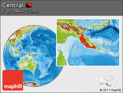 Physical Location Map of Central