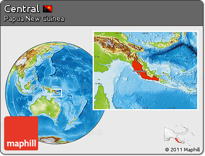 Physical Location Map of Central