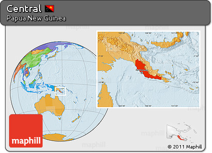 Political Location Map of Central