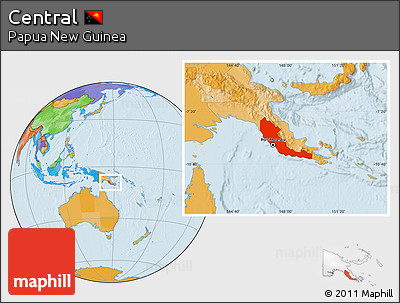 Political Location Map of Central