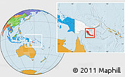 Political Location Map of Central, highlighted country, within the entire country