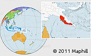 Political Location Map of Central, highlighted country