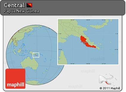 Savanna Style Location Map of Central