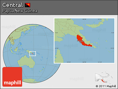 Savanna Style Location Map of Central