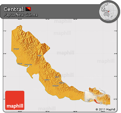 Political Map of Central, cropped outside