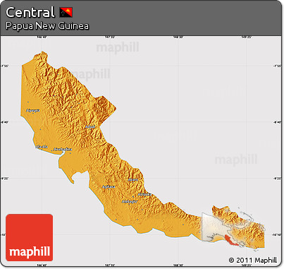 Political Map of Central, cropped outside
