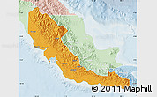 Political Map of Central, lighten