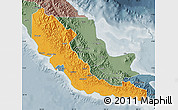 Political Map of Central, semi-desaturated