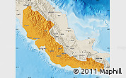 Political Map of Central, shaded relief outside