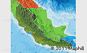 Satellite Map of Central, political outside